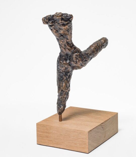 Figurative sculpture Extension with Bronze Patina