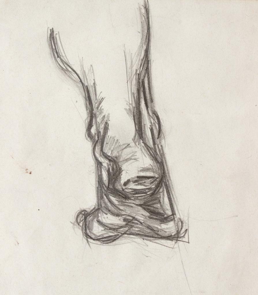 Figurative drawing of foot in Pencil