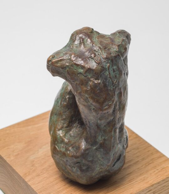 Figurative sculpture Held with Green Patina