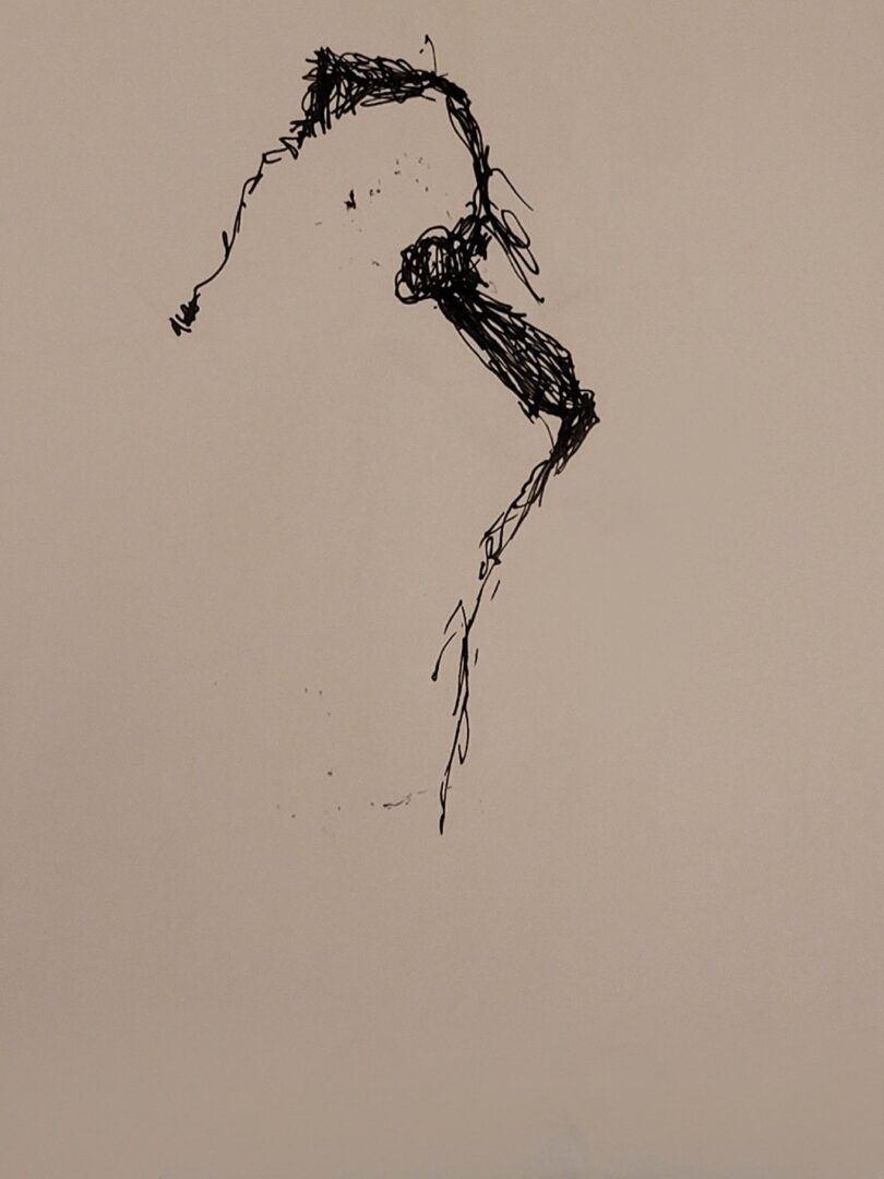 Figurative drawing in ink