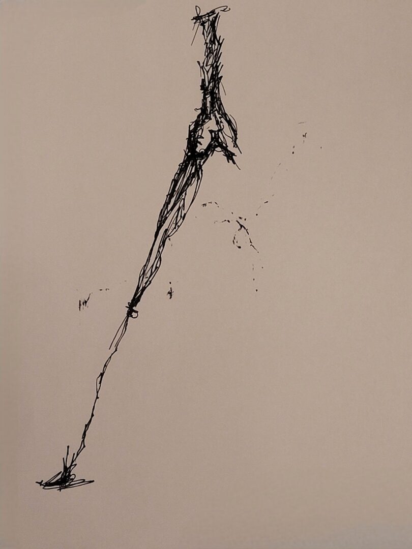 Figurative drawing in ink