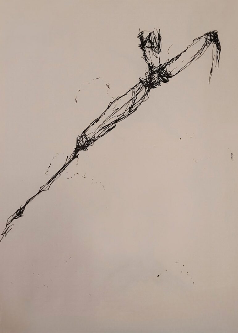 Figurative drawing in ink