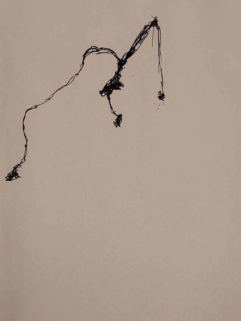 Figurative drawing in ink