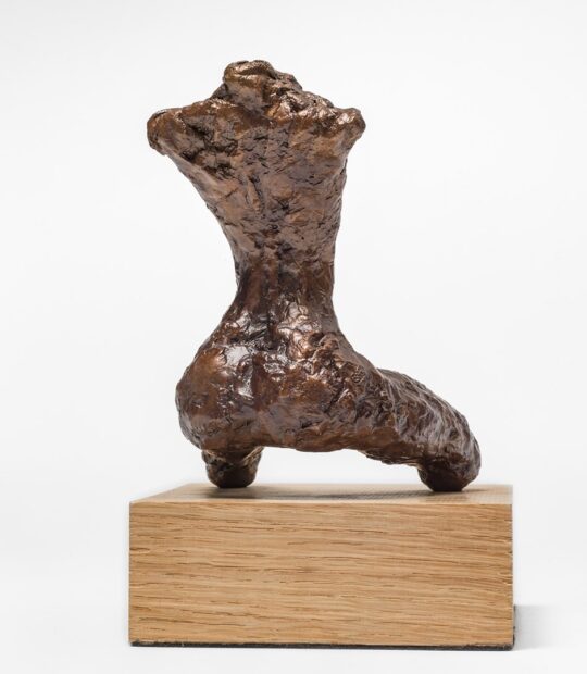 Figurative sculpture Kneel II with Bronze Patina
