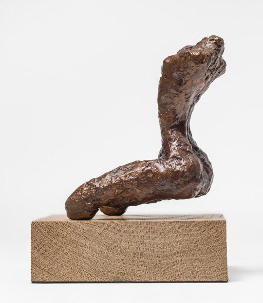 Figurative sculpture Kneel II with Bronze Patina