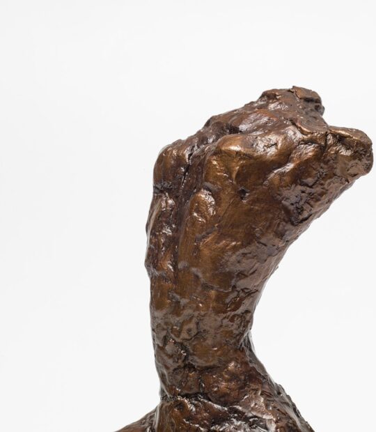 Figurative sculpture Kneel II with Bronze Patina