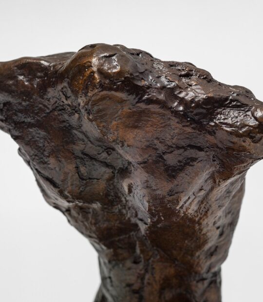 Figurative sculpture Kneel I with Bronze Patina